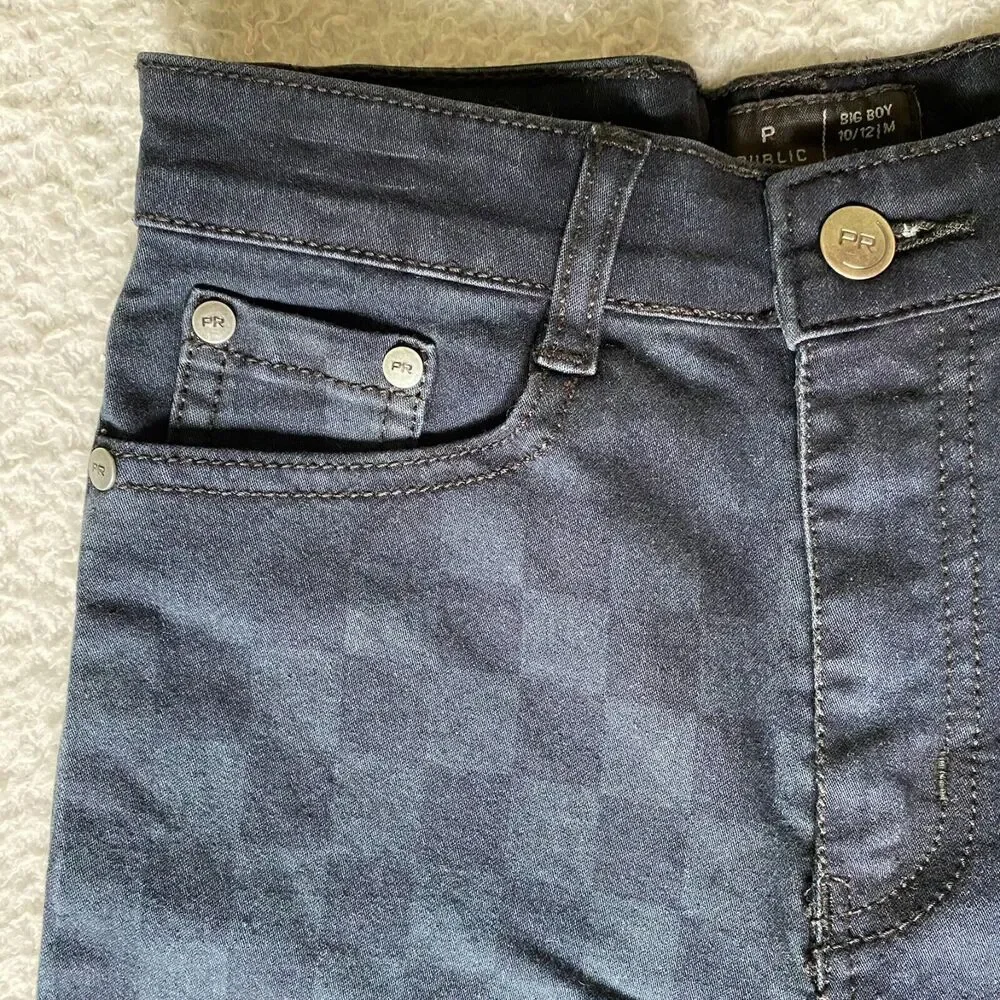 Big Boys Jeans Public‎ Record 10/12 Regular Straight Fit Checkerboard Black